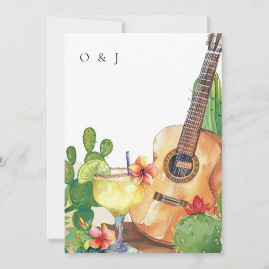 フィエスタサボスメキシコカップルシャワー 招待状 (裏面)