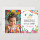 フィエスタサボス誕生日写真サンキューカード サンキューカード (正面)