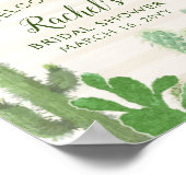 フィエスタサボス金ゴールドスクリプトブライダルシャワーへようこそ ポスター (角)