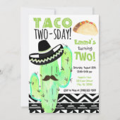 フィエスタサボタコスTWO-sunday 2nd誕生日パーティー 招待状 (正面)