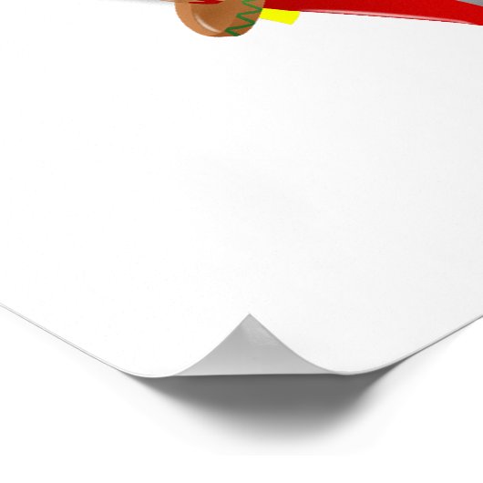 フィエスタサボテンとギター&踊りピーマン ポスター (角)