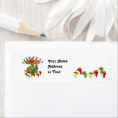 フィエスタサボテンとギター&踊りピーマン ラベル (インサイチュ)