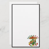 フィエスタサボテンとギター&踊りピーマン 便箋 (正面/裏面)