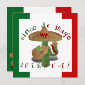 フィエスタサボテンとギター&踊りピーマン 招待状 (正面/裏面)