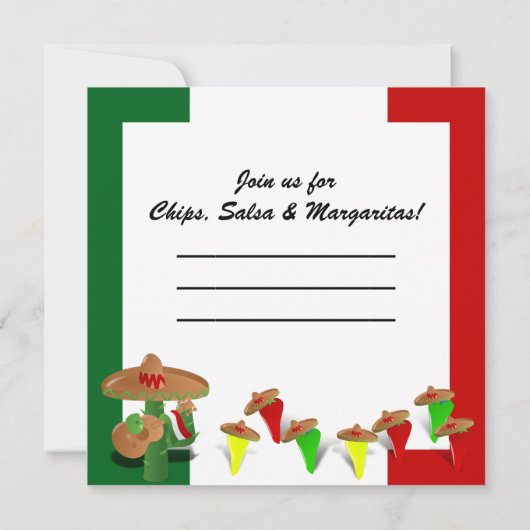 フィエスタサボテンとギター&踊りピーマン 招待状 (裏面)