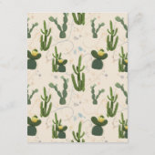 フィエスタサボテンの赤ちゃんシャワーゲーム エンクロージャーカード (裏面)