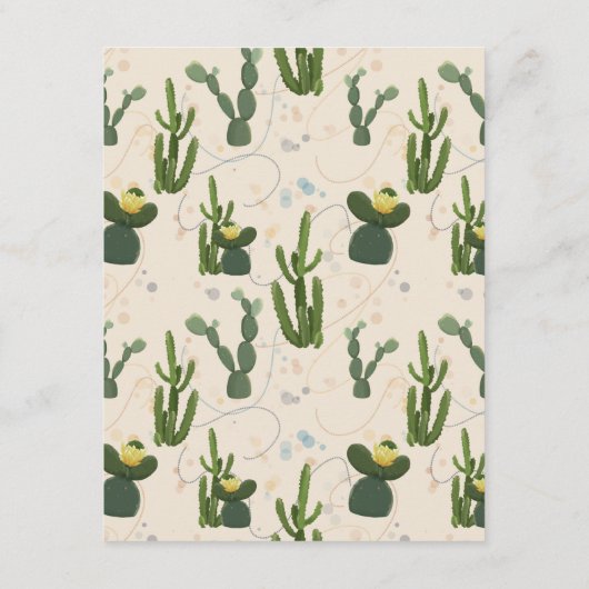 フィエスタサボテンの赤ちゃんシャワーゲーム エンクロージャーカード (裏面)