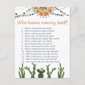 フィエスタサボテンの赤ちゃんシャワーゲーム エンクロージャーカード (正面)