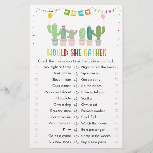 フィエスタサボテン彼女はむしろゲームをする (正面)