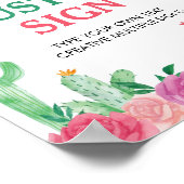 フィエスタサボテン誕生日パーティーテーブルサイン ポスター (角)