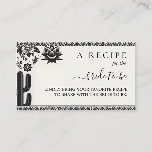 フィエスタサボラブイン開花ブライダルシャワーエンクロシュル エンクロージャーカード (正面)