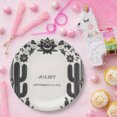 フィエスタサボラブイン開花メキシコブライダルシャワー ペーパープレート (パーティー)