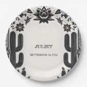 フィエスタサボラブイン開花メキシコブライダルシャワー ペーパープレート (正面)