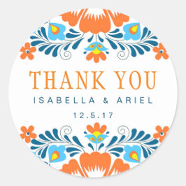 フィエスタサンキューステッカー ラウンドシール