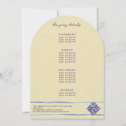 フィエスタシエスタテキラタンラインズバチェロレッテクラブ 招待状 (裏面)