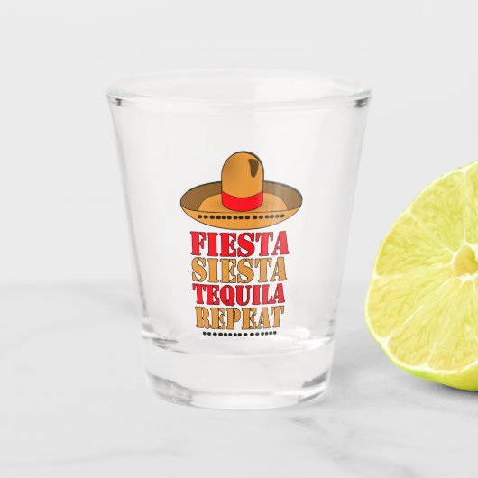 フィエスタシエスタテキラリピート ショットグラス (正面)