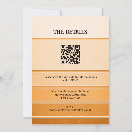 フィエスタシエスタテラコッタバチェロレッテウィークエンド 招待状 (裏面)