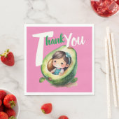 フィエスタシノリタベビーガールシャワーパティウェアアボカド スタンダードランチョンナプキン (インサイチュ)