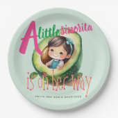 フィエスタシノリタベビーガールシャワーパティウェアアボカド ペーパープレート (正面)