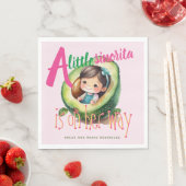 フィエスタシノリタベビーガールシャワーパティウェアピンク スタンダードランチョンナプキン (インサイチュ)