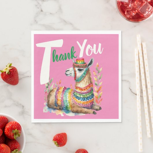 フィエスタシノリタベビーガールシャワーパティウェアラマ スタンダードランチョンナプキン (インサイチュ)