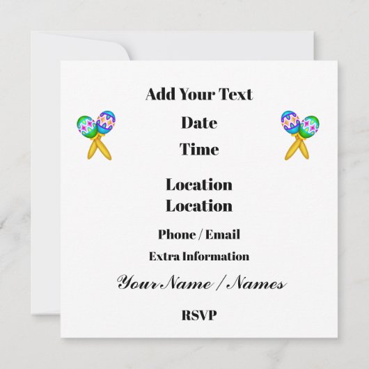 フィエスタシンコデマヨ 招待状 (裏面)