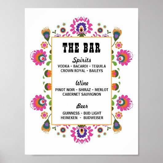 フィエスタシンボルや象徴ザバーパーティーイベントウェディングパーティー ポスター (正面)