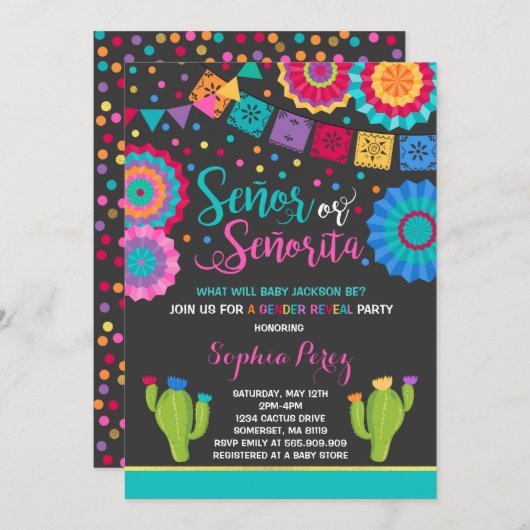 フィエスタジェンダー招待状セニョールセニョリータ 招待状 (正面/裏面)