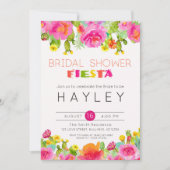 フィエスタジューセントフローラウォーターカラーブライダルシャワー 招待状 (正面)