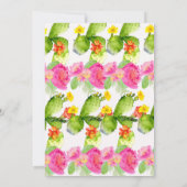 フィエスタジューセントフローラウォーターカラーブライダルシャワー 招待状 (裏面)