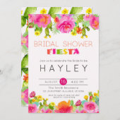 フィエスタジューセントフローラウォーターカラーブライダルシャワー 招待状 (正面/裏面)