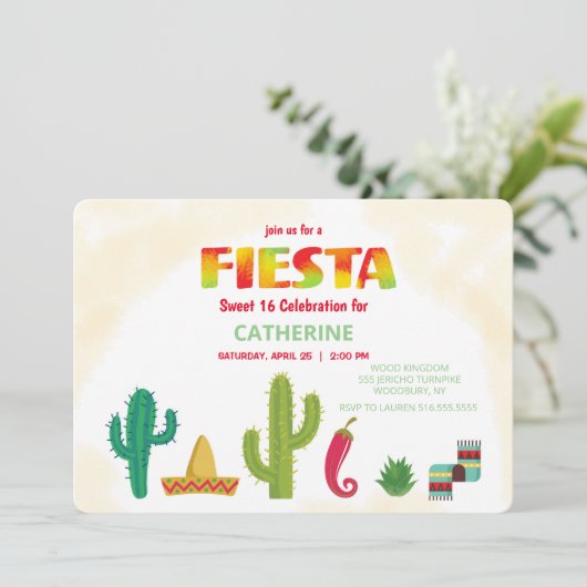 フィエスタスイート16お祝い 招待状 (スタンド正面)
