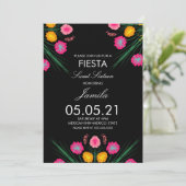 フィエスタスウィート16メキシコ描フローラ蝶 招待状 (スタンド正面)