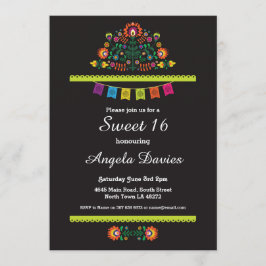 フィエスタスウィート16誕生日パーティメキシコ招待状16日 招待状