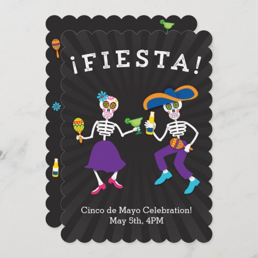 フィエスタスカルパーティの招待状 招待状 (正面/裏面)
