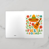フィエスタスクワッドカラフル-パーティービベス 箔グリーティングカード (外側レイダウン)