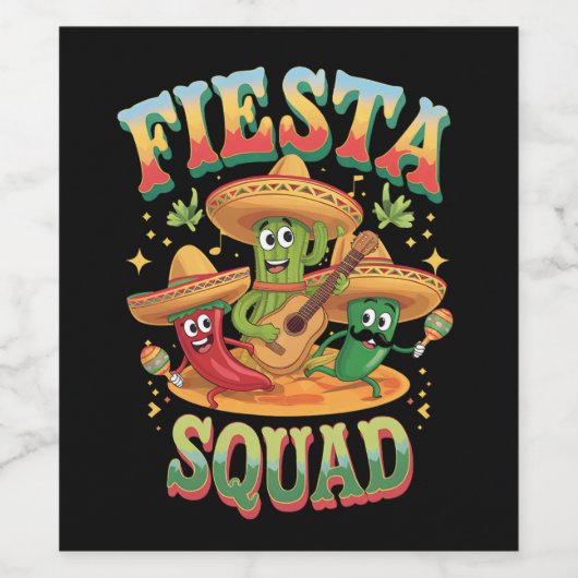 フィエスタスクーおもしろいドチンコデマヨメキシコパーティー ワインラベル (シングルラベル)