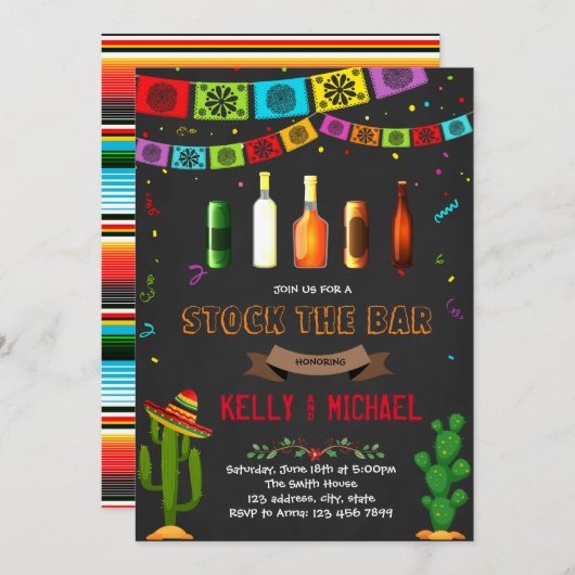 フィエスタストックザバーパーティの招待状 招待状 (正面/裏面)