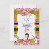 フィエスタスペインのガールバプテスマ《キリスト教》洗礼式や命名式 招待状 (正面)