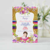 フィエスタスペインのガールバプテスマ《キリスト教》洗礼式や命名式 招待状 (スタンド正面)