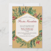 フィエスタスペインのナビデーニャクラシックシックかわいいクリスマス 招待状 (正面)