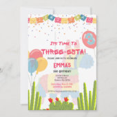 フィエスタスリーエスタガール誕生日招待状 招待状 (正面)