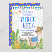 フィエスタスリーエスタボーイブルー3rd誕生日招待状 招待状 (正面/裏面)