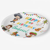 フィエスタスリーエスタ子供の誕生日パーティープレート ペーパープレート (アングル)