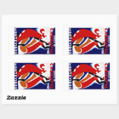 フィエスタス・デ・カーニバル~モンテビデオ 長方形シール (シート)