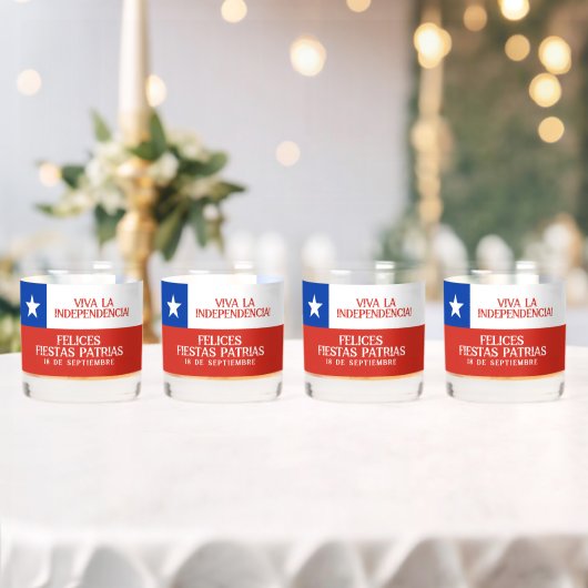 フィエスタス・パトリアス独立記念日チリ国旗 ウイスキーグラス (インサイチュ (ウェディング))