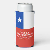フィエスタス・パトリアス独立記念日チリ国旗 スリム缶クーラー (Seltzer正面)