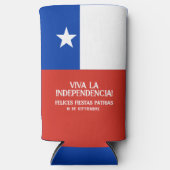 フィエスタス・パトリアス独立記念日チリ国旗 スリム缶クーラー (正面)