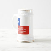 フィエスタス・パトリアス独立記念日チリ国旗 ビールジョッキ (正面左)