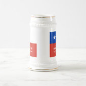 フィエスタス・パトリアス独立記念日チリ国旗 ビールジョッキ (中央)